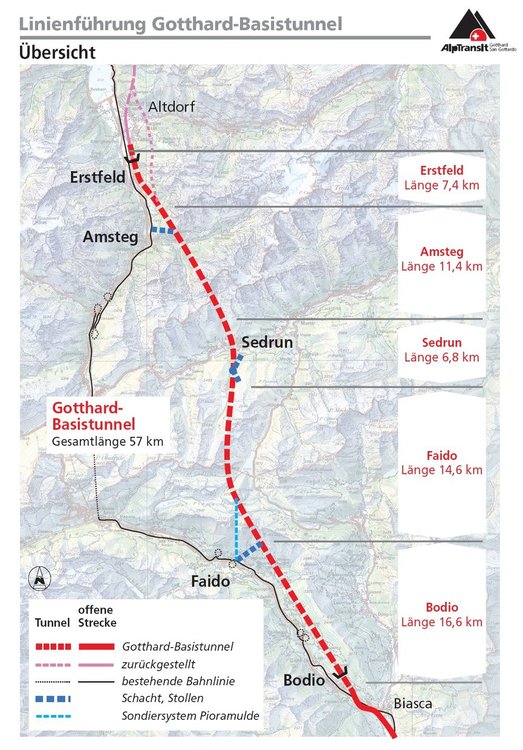 Швейцария откри най-дългия железопътен тунел в света
