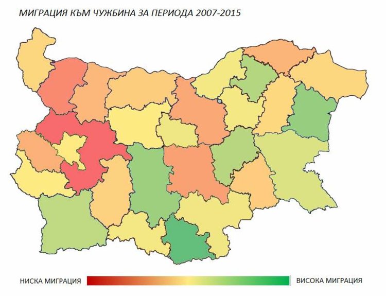 62,5 % от хасковските емигранти са се заселили в други области на страната