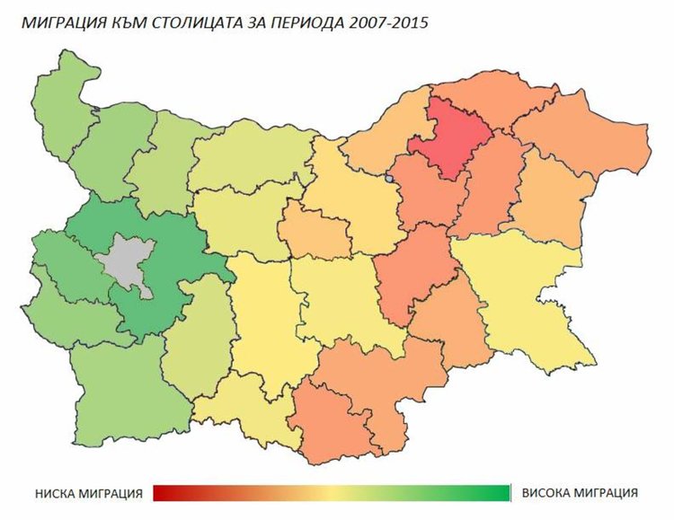 62,5 % от хасковските емигранти са се заселили в други области на страната