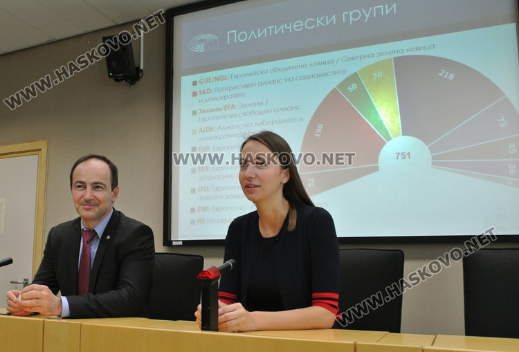 Евродепутатите Андрей Каменов и Ева Паунова посрещнаха българската делегация в ЕП