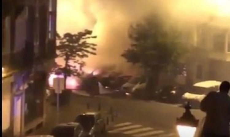 Взривове и горящи коли в Брюксел (видео)