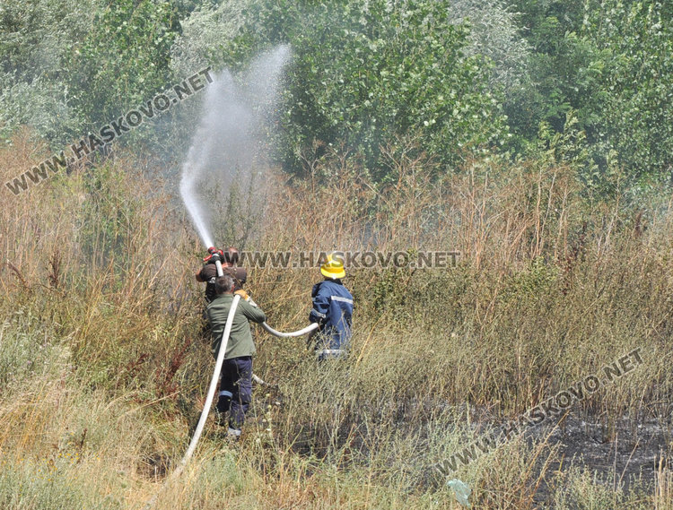 Щорм разпали строителното депо край Хасково, две пожарни гасят