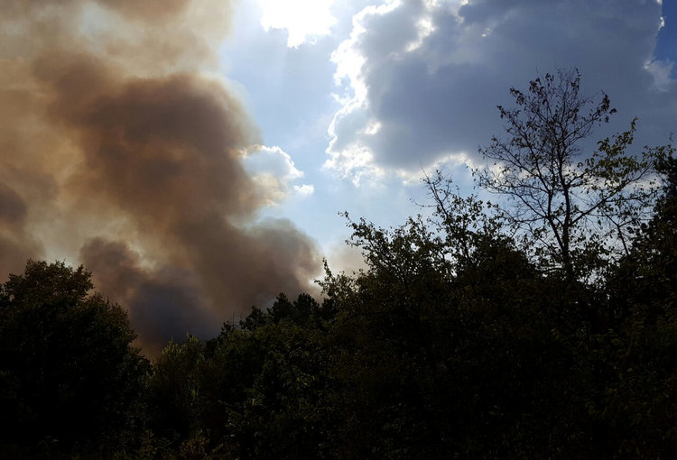 Нов пожар избухна минути след отмяната на бедственото положение в Харманлийско