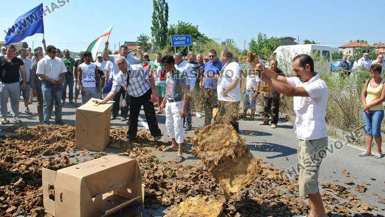 Един от протестите на тютюнопроизводителите преди 2 години