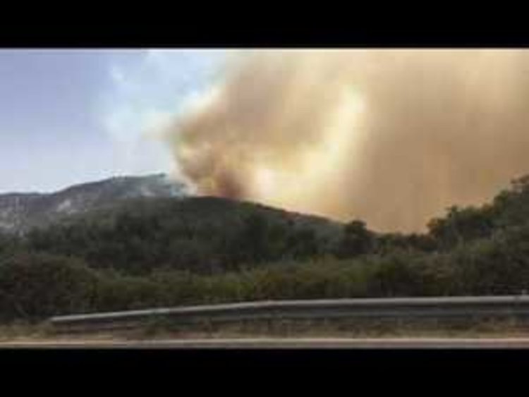 Пожарът на Тасос продължава да бушува