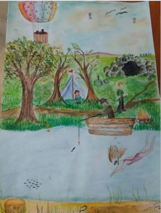 Рисунката на Моника Велчева, с която участва в конкурса