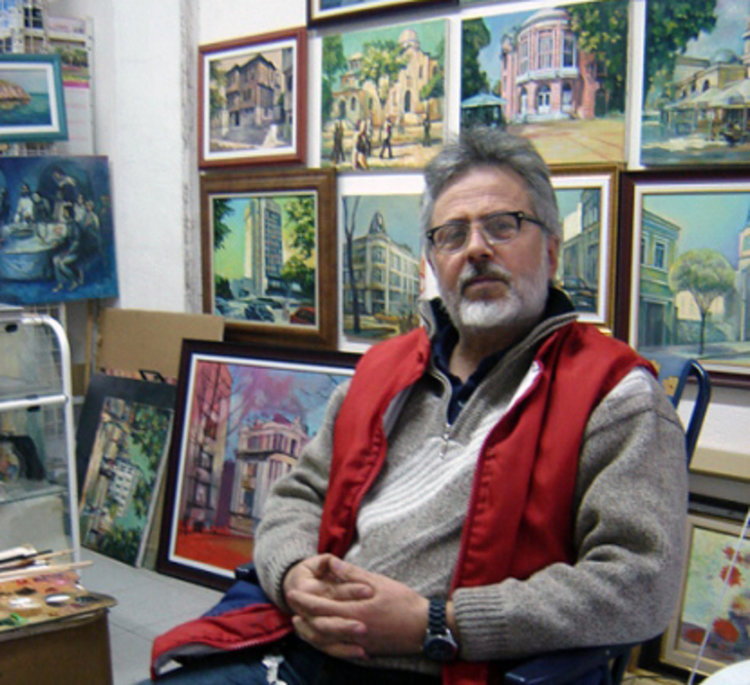 Знакови места от Кърджали показва в свои платна художникът Костадин Петков – Коцето