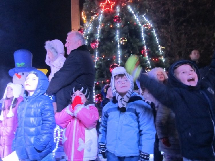 Със заря запалиха светлините на коледната елха в Смолян