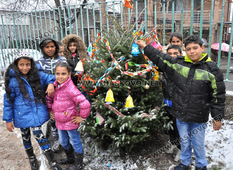Две рожденички - директор и 3-класничка, засадиха елхата в „Раковски“
