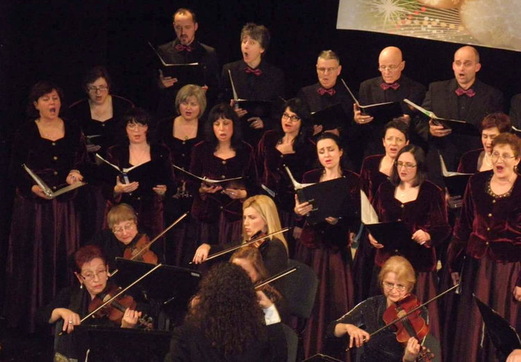 Публиката на крака на първия концерт на Камерен оркестър и хор „Родна песен“