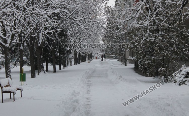 Чистят снега в Димитровград с 8 снегорина