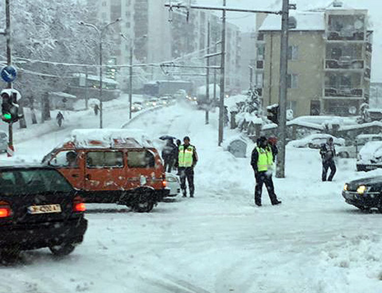 Скършен клон спря тролей, закъсала цистерна затвори бул. „В. Левски“