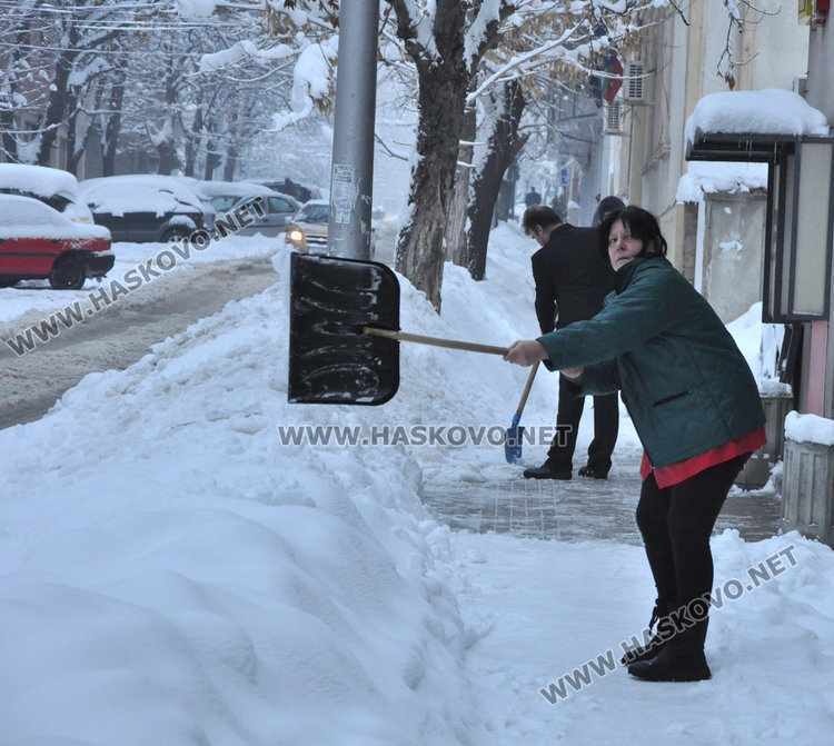 Две трети от хасковлии твърдят, че чистят снега пред дома си