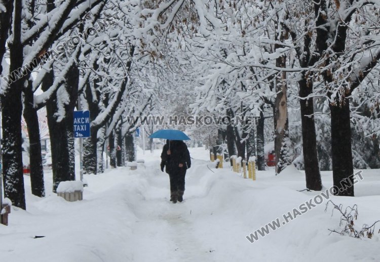 Тротоарите в Димитровград - ледена пързалка