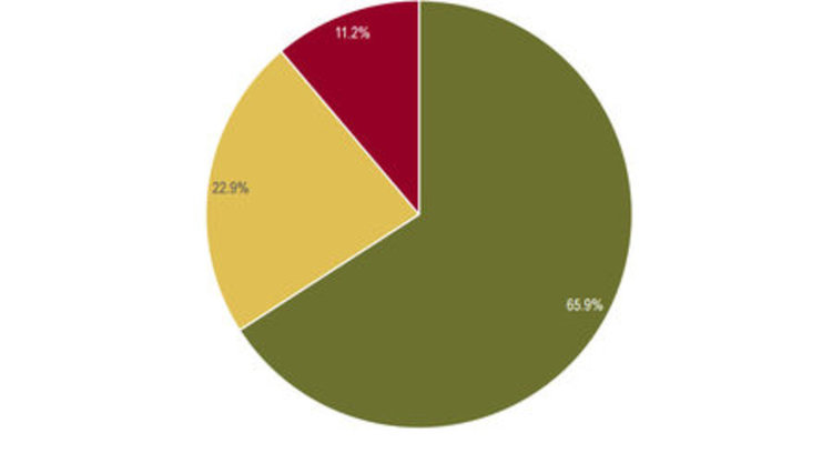 Нагласи за гласуване. В зелено са склонните да гласуват, в червено - тези, които няма да отидат до урните.
