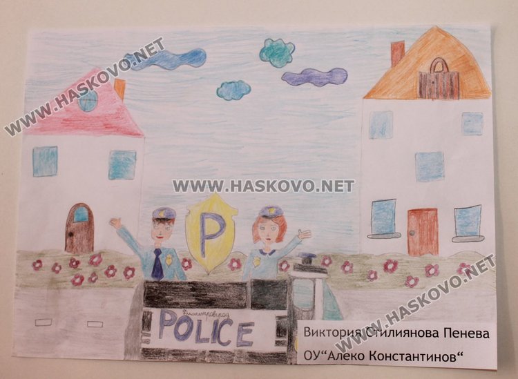 Доброволците от Детското полицейско управление участваха в конкурс за рисунка