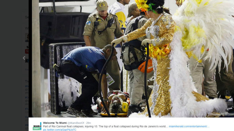 Най-малко 15 пострадали при инцидент на карнавала в Рио 