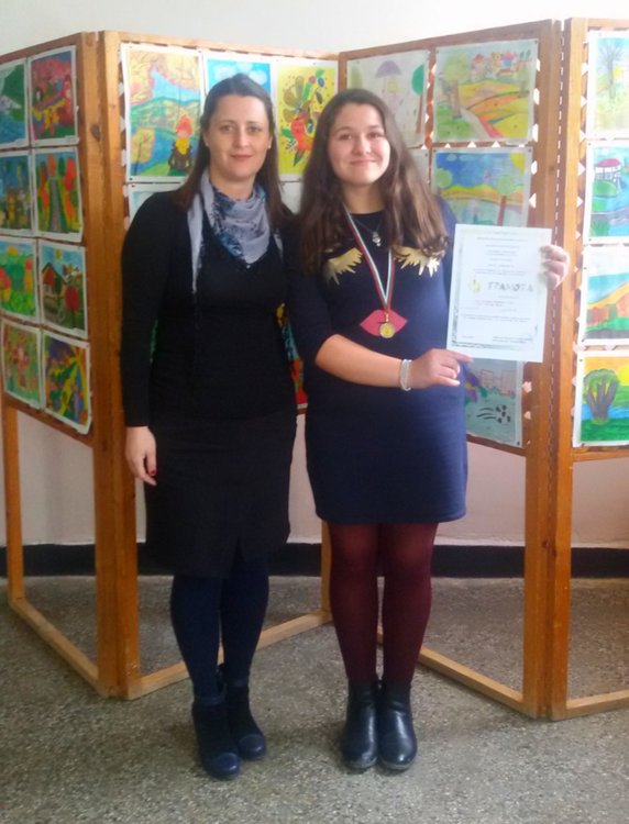 Елица от Ардино с медал и грамота в конкурса за детска рисунка „Св. Трифон Зарезан” 