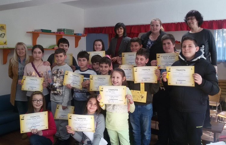 Участниците в състезанието  Spelling bee  