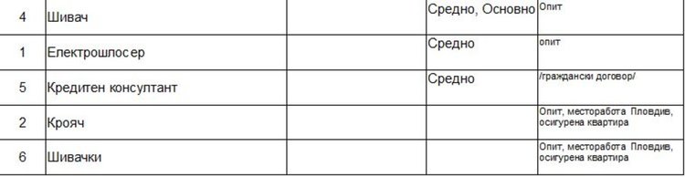 Свободни места за безработни до 29 години обяви Бюрото по труда в Димитровград