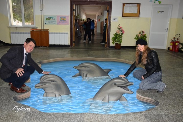 Турска художничка направи уникална 3D рисунка в Ардино 