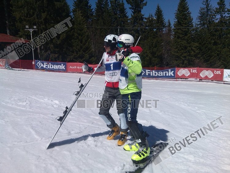 Радослав Янков и съперникът му във финала Анджей Даниел, за който остана среброто