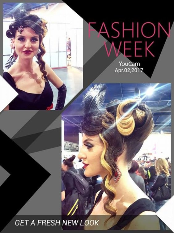 Другата прическа, с която се е представила е в раздел "Кабаре"