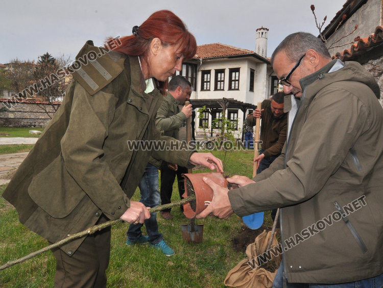 Паскалевци залесиха двора на възрожденската къща на патрона си