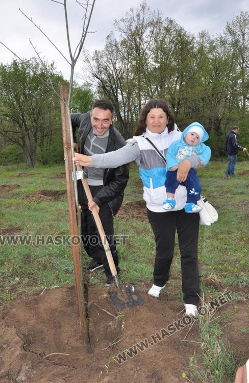Засадиха червен дъб в Алеята на новия живот в парк "Марица"