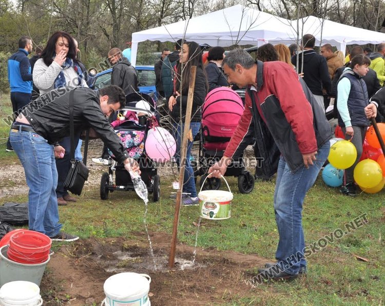 Засадиха червен дъб в Алеята на новия живот в парк "Марица"