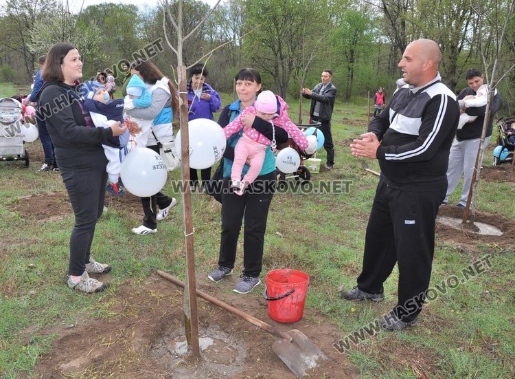 Засадиха червен дъб в Алеята на новия живот в парк "Марица"