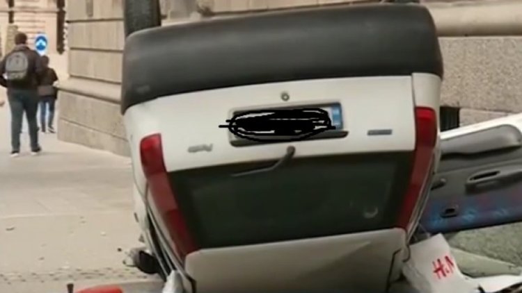 Пиян шофьор се обърна по таван пред Министерския съвет