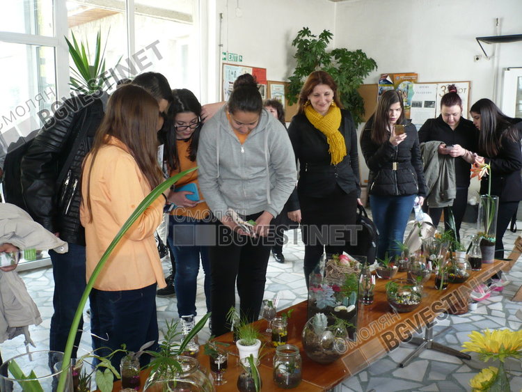 Ученици сътвориха миниградини и флорариуми за Деня на Земята
