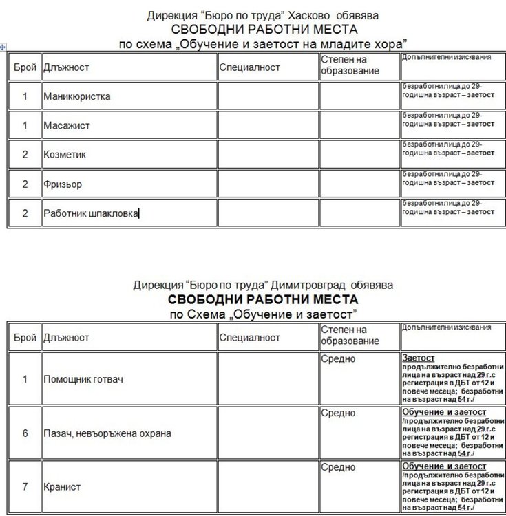 Обявиха свободно място за ръководител "Младежки дейности и програми"