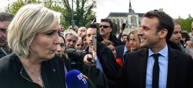 Марин льо Пен ”открадна” предизборна проява на Макрон