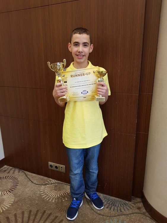 Вапцаровецът Керем Халил от Момчилград на второ място в националното състезание по спелуване на английски