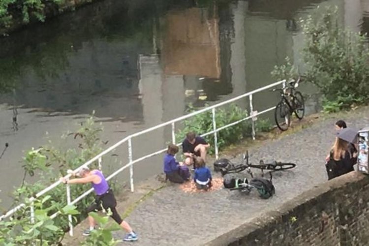 Голяма купчина пари на улицата