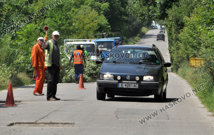 Пътното кърпи трасето Хасково-Узунджово-Симеоновград