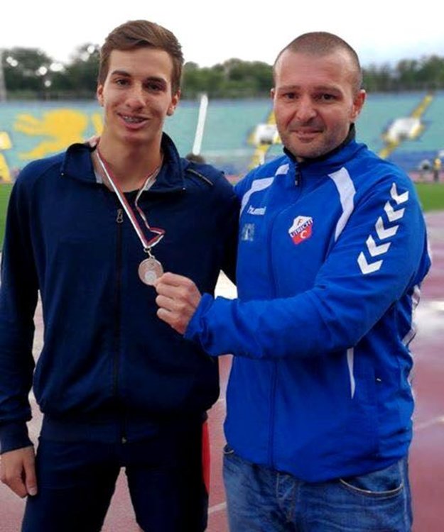 Дейвид Борисов и треньорът Павел Иванов