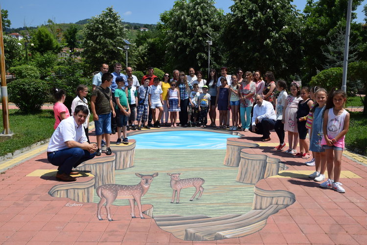 3D рисунка краси центъра на Ардино