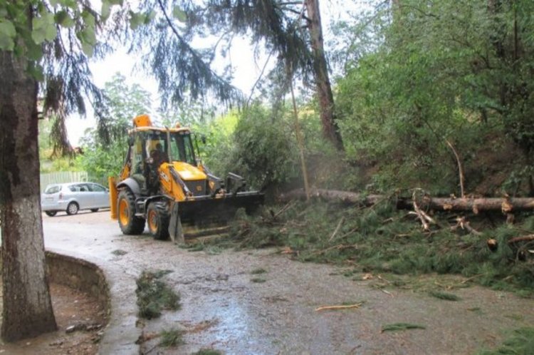 Ураганна буря връхлетя Гоце Делчев, нанесе много щети 