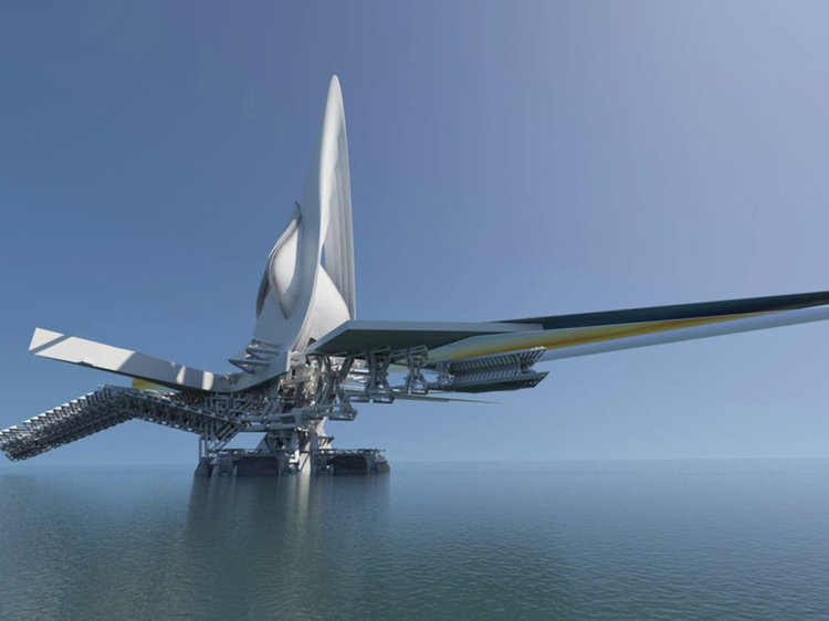 Авангарден мост - водно конче се разгъва и мести по реката