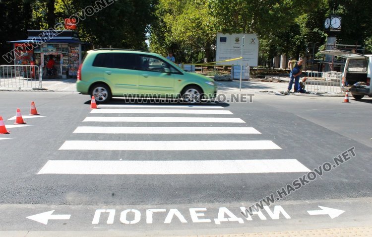 Поставиха маркировка на асфалтирания участък на бул."Раковски"