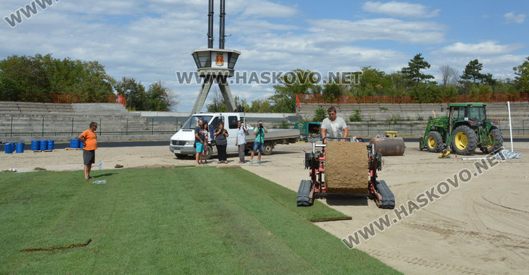 Зачимяват стадион „Хасково“, ремонтът приключва до дни
