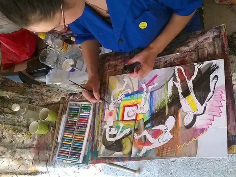 Изложба в лятната читалня представя творби от пленера в Бодрово