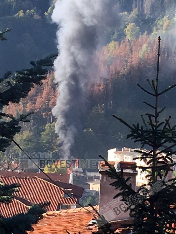 Пожар гори в магазин в Смолян 