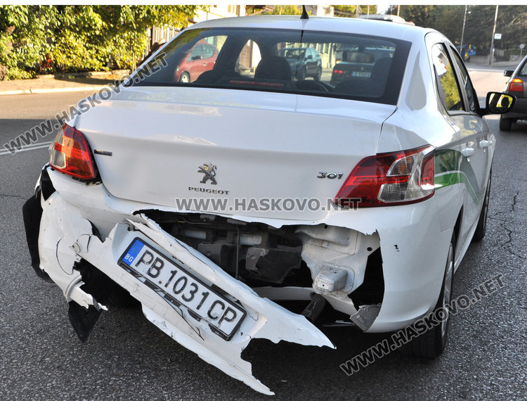 Пловдивско Пежо наби спирачки заради куче, натресе го Нисан