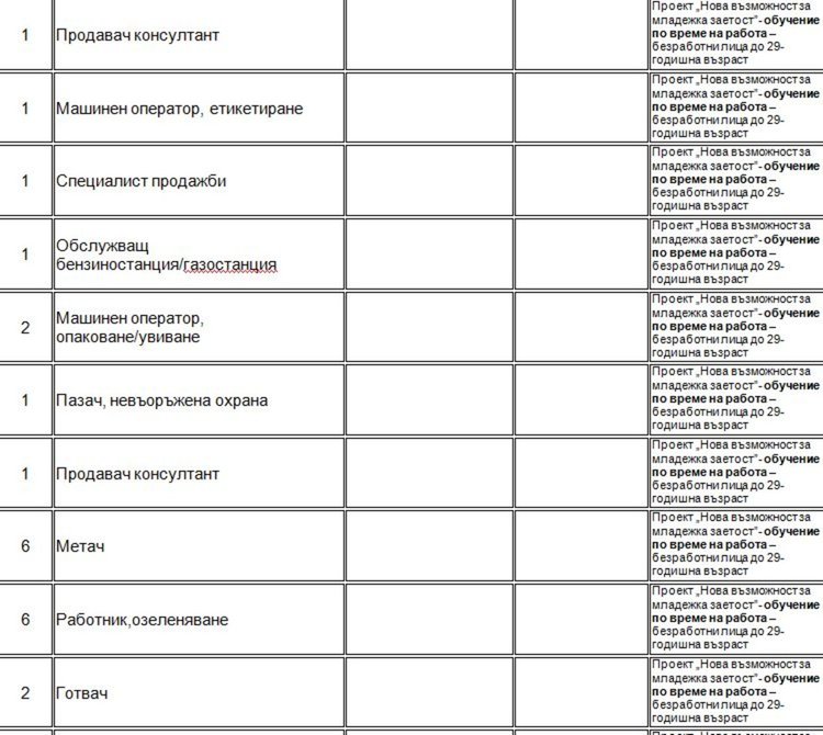 На борсата в Димитровград търсят още социален работник и декоратори на торти