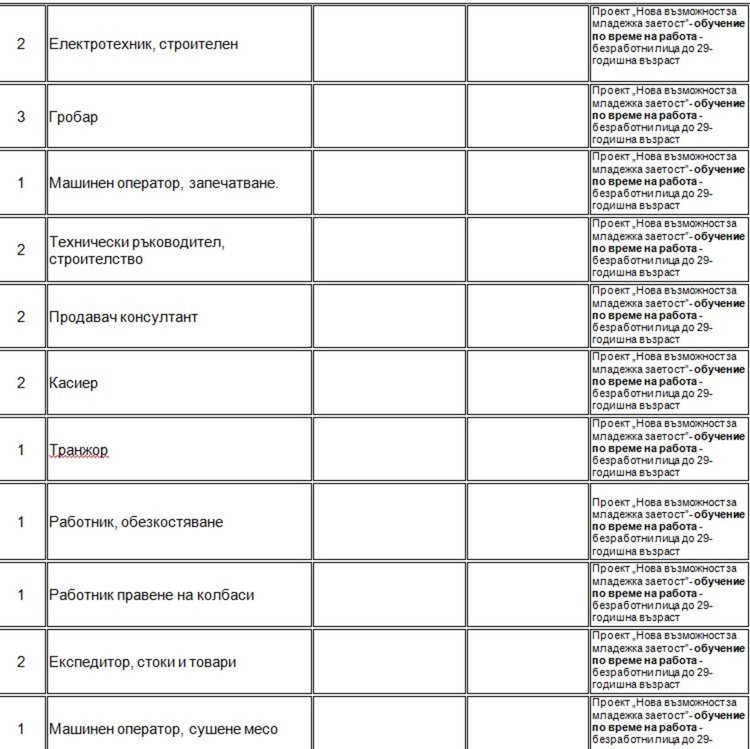 На борсата в Димитровград търсят още социален работник и декоратори на торти