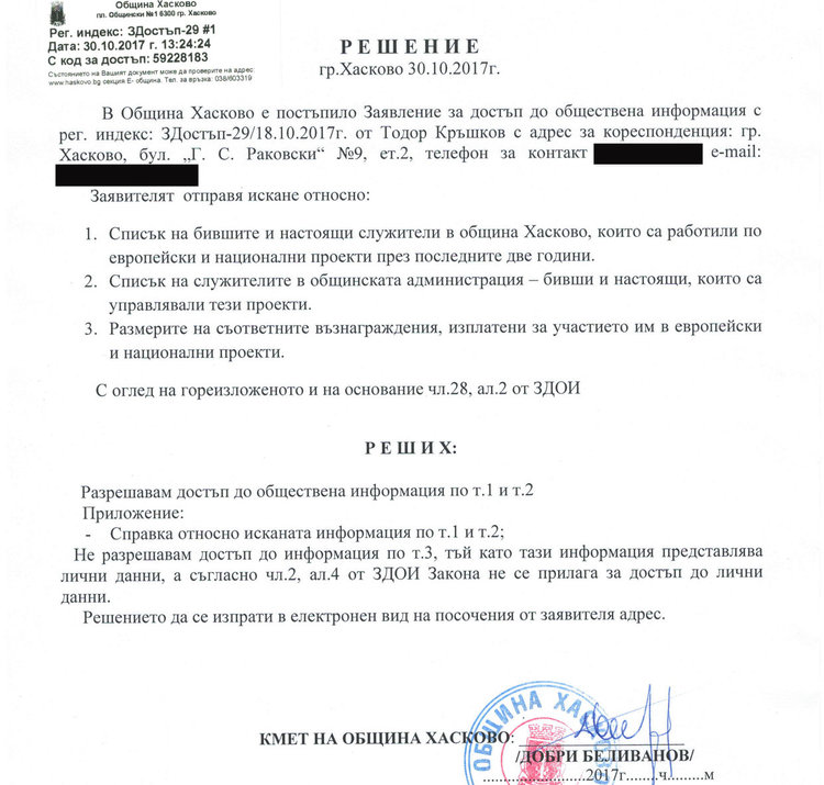 Кметът засекрети парите по проекти на общински служители 